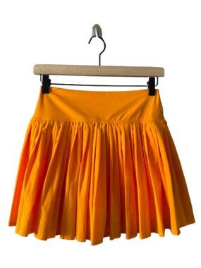 Women's M OFFLINE by Aerie Vibrant Orange Pleated Active Skort